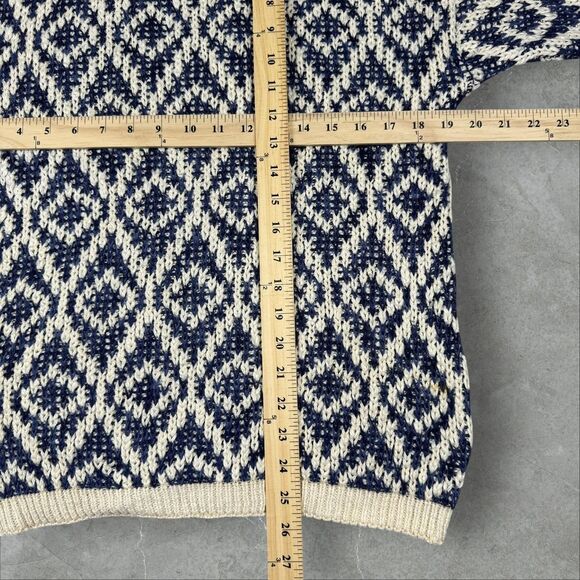 Vintage Knit Sweater Diamond Pattern Geometric Across America by Knit Maven - Picture 4 of 6
